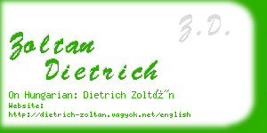 zoltan dietrich business card